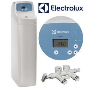 ELECTROLUX17L PURIFY, ZMIĘKCZACZ WODY Z WĘGLEM AKTYWNYM, UP-FLOW, BY-PASS, SUCHY ZBIORNIK, 5 LAT GWARANCJI.
